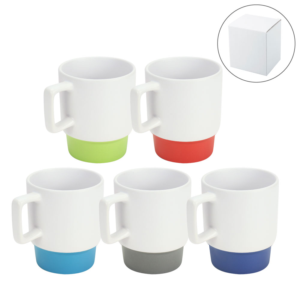 Ceramic Mugs with Bottom Clay in 12 Oz, Matte Finish