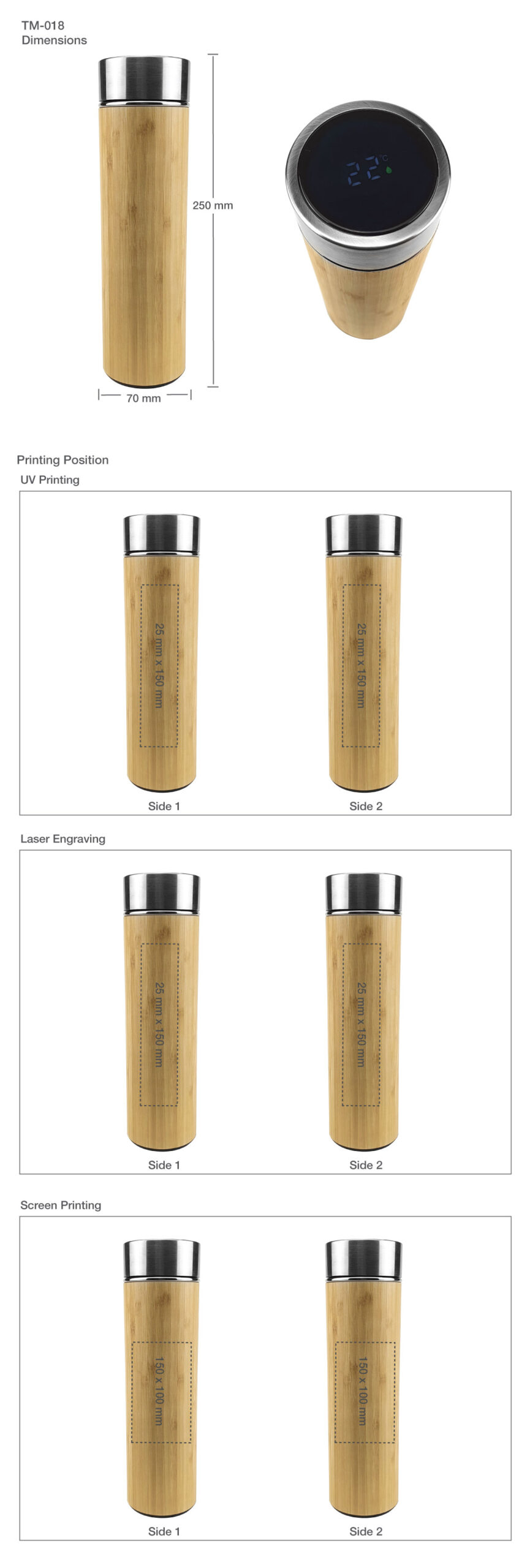 Printing on Bamboo Flask Printing on Bamboo Flask