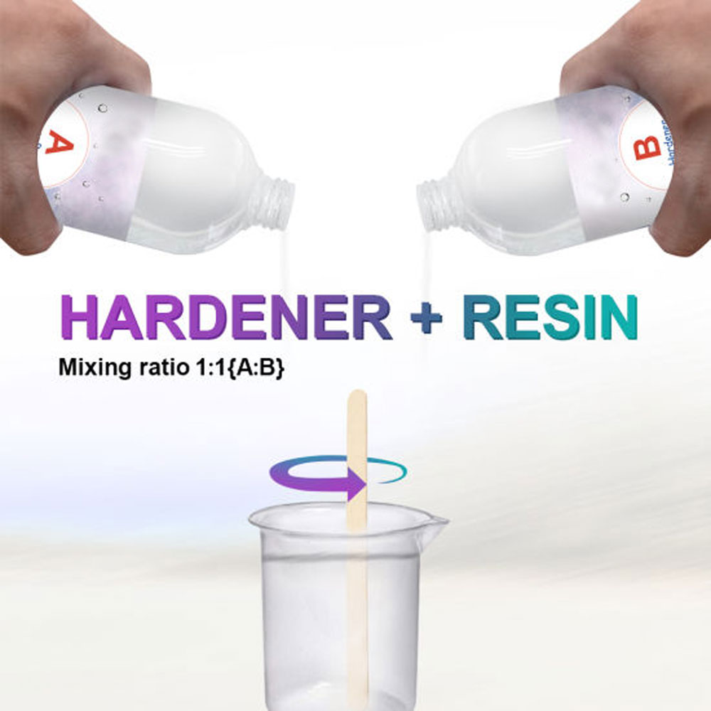 Epoxy Hardener Mixing