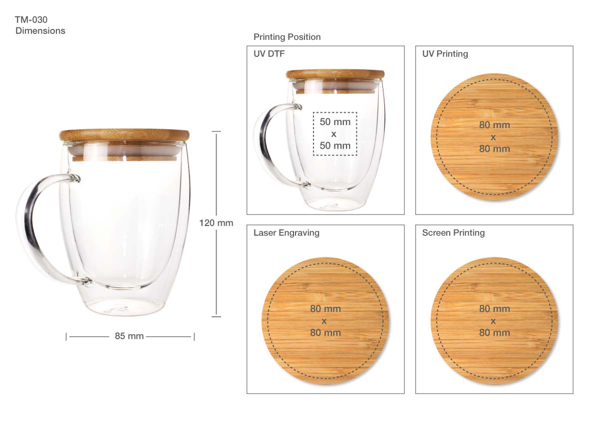 Glass Mug Printing Details