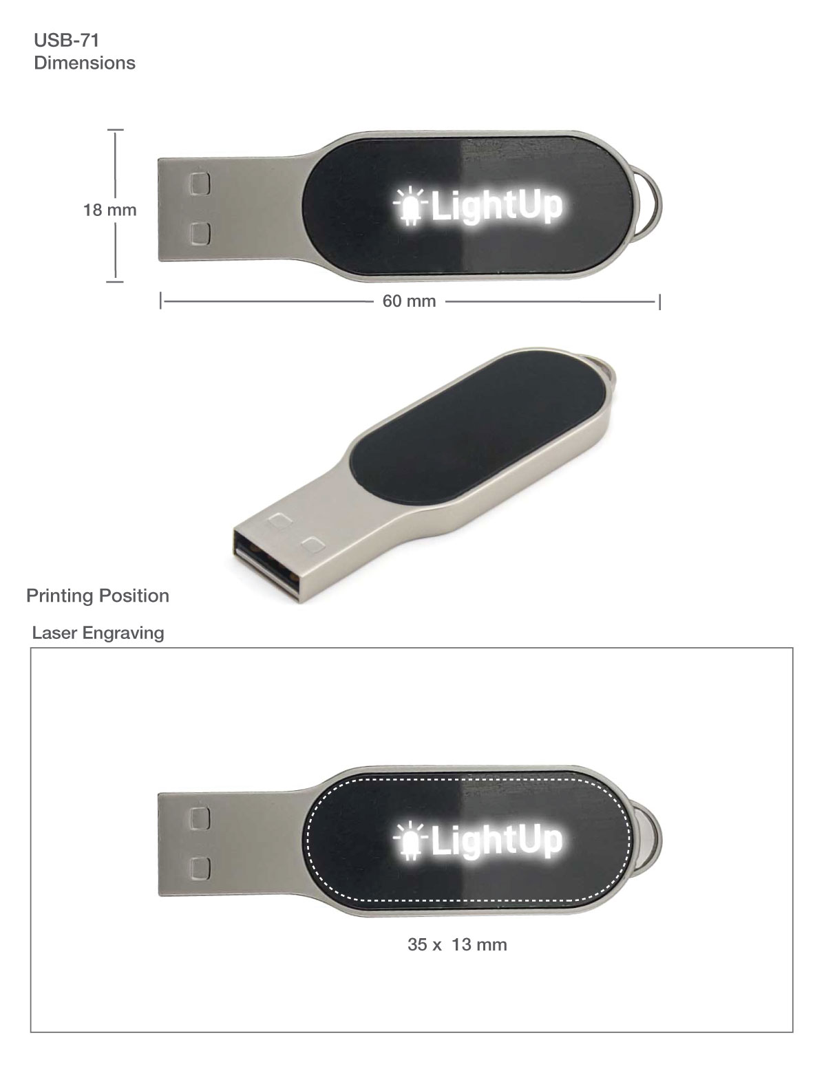 Printing on Light-up USB
